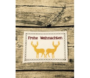 ITH Postkarte - Frohe Weihnachten Hirsche